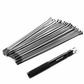 MXCHAMP Stainless Steel Dirt Bike Spokes and Spoke Wrench Kit for Kawasaki KX125 KX250 KX450 KX500 KX250F KX450F KLX450R 2006-2025